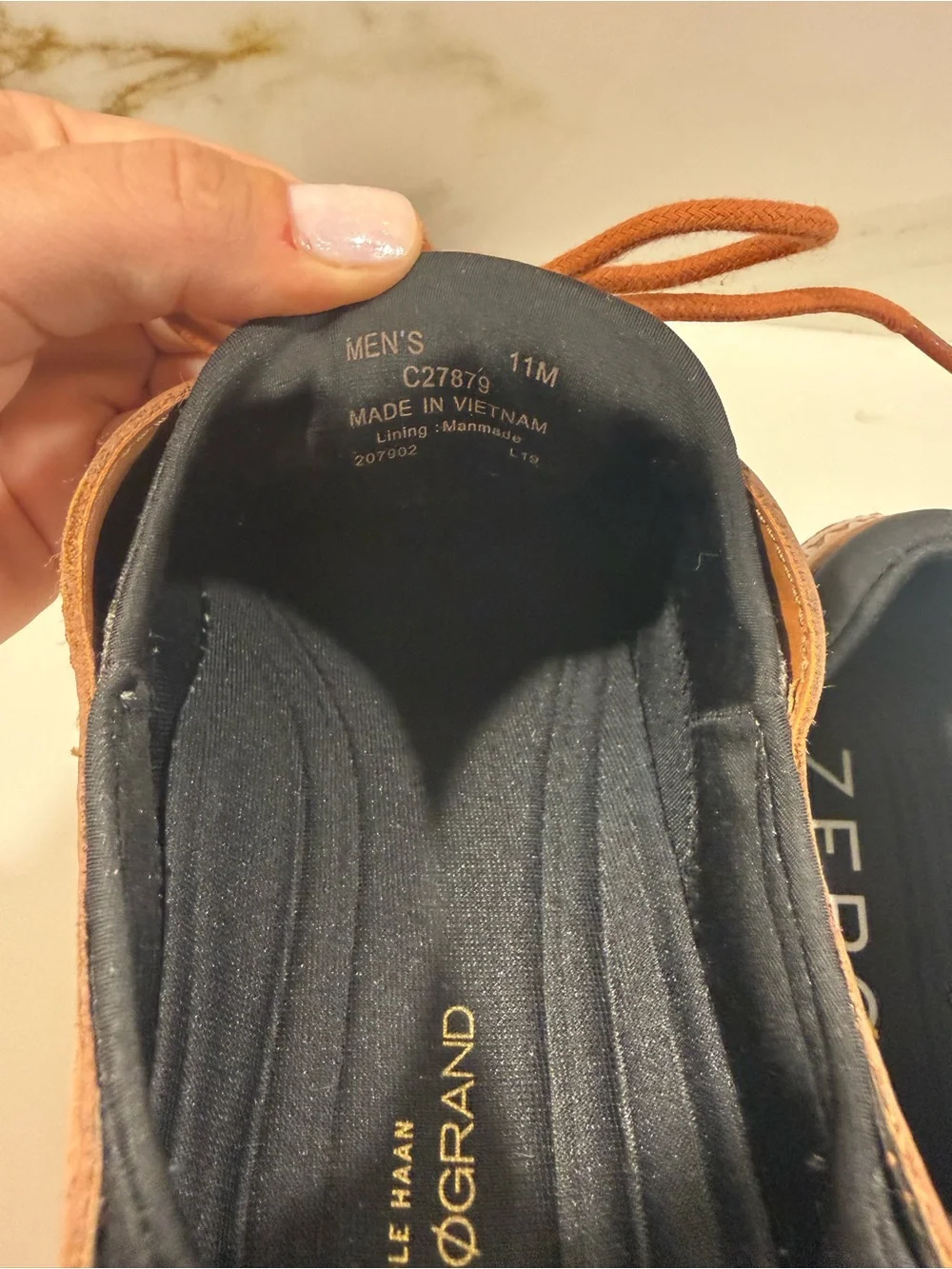 Cole Haan brown perforated
